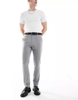 ASOS DESIGN – элегантные серые брюки-скинни