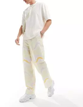 ASOS DESIGN – элегантные широкие брюки с ярким волнистым узором