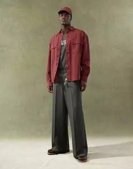 ASOS DESIGN – элегантные широкие брюки-слипоны графитового цвета