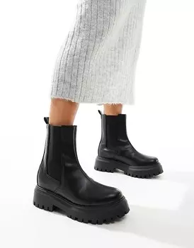 ASOS DESIGN – Amber – Черные ботинки челси на толстой подошве