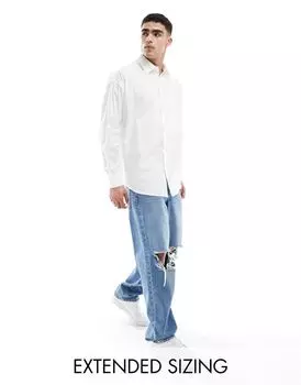 ASOS DESIGN – Белая элегантная рубашка oversize в стиле экстремального размера