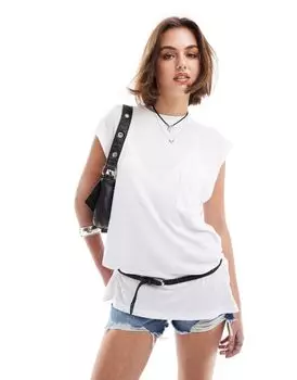 ASOS DESIGN – белая майка без рукавов