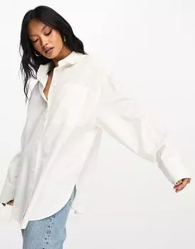ASOS DESIGN – белая оксфордская рубашка