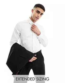 ASOS DESIGN – Белая структурированная рубашка обычного кроя