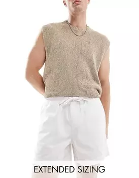 ASOS DESIGN – Белые шорты чинос
