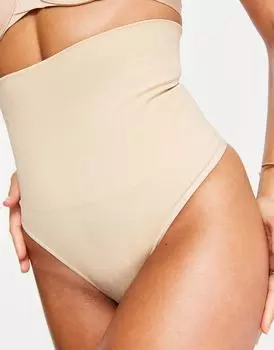 ASOS DESIGN – бежевые корректирующие фигуру стринги