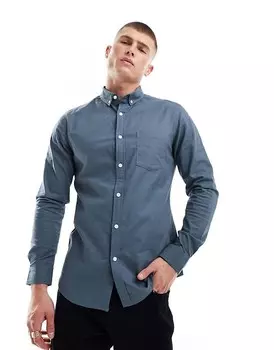 ASOS DESIGN – Бирюзовая узкая оксфордская рубашка узкого кроя