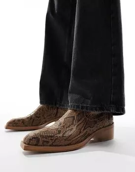 ASOS DESIGN – ботинки челси из змеиной кожи