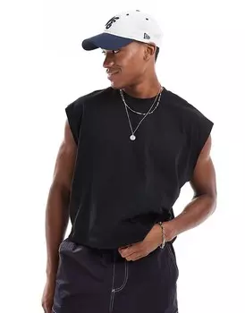 ASOS DESIGN – черная футболка оверсайз с короткими рукавами