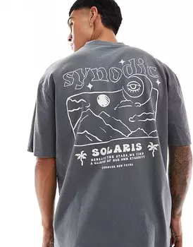 ASOS DESIGN – черная футболка оверсайз со звездным принтом на спине