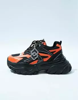 ASOS DESIGN – черно-оранжевые спортивные туфли на толстой подошве