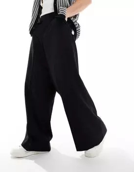 ASOS DESIGN – черные элегантные широкие брюки