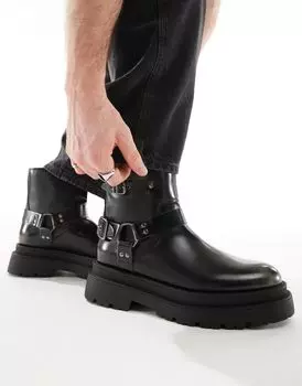 ASOS DESIGN — Черные байкерские ботинки