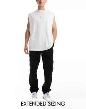ASOS DESIGN — Черные джоггеры-карго с эластичной талией
