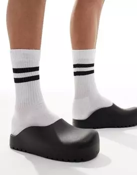ASOS DESIGN — Черные формованные сабо