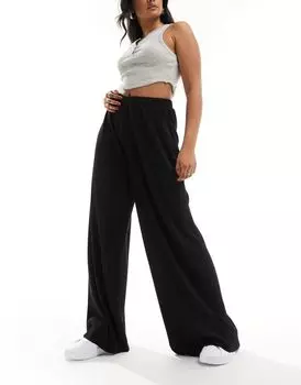 ASOS DESIGN — Черные плиссированные брюки с широким подолом