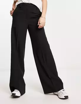 ASOS DESIGN — черные широкие брюки строгого кроя