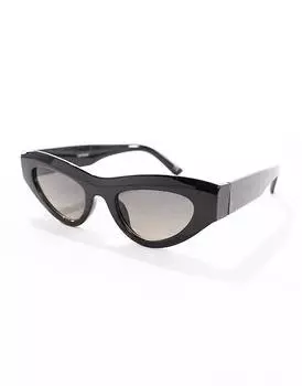 ASOS DESIGN – Черные угловые солнцезащитные очки «кошачий глаз»