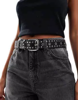 ASOS DESIGN – черный ремень и джинсы с заклепками