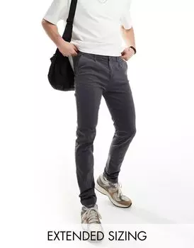 ASOS DESIGN – чиносы скинни графитового цвета