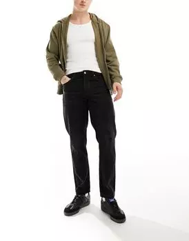 ASOS DESIGN – Classic – черные потертые жесткие джинсы