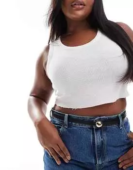 ASOS DESIGN Curve – черный узкий ремень на талию и бедра с выпуклой пряжкой