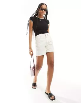 ASOS DESIGN – джинсовые шорты для папы цвета экрю