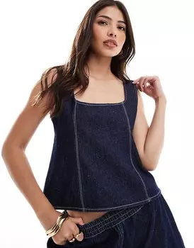 ASOS DESIGN – джинсовый топ цвета индиго