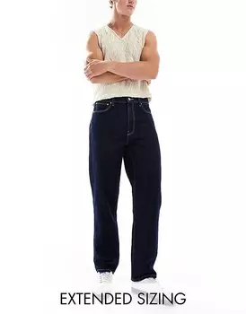 ASOS DESIGN – джинсы прямого кроя с контрастной строчкой, цвет индиго