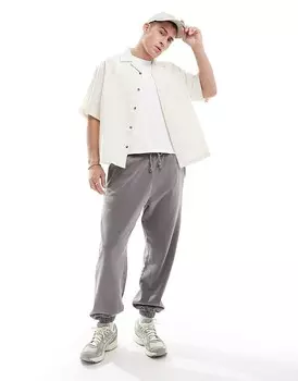 ASOS DESIGN — джоггеры унисекс серого цвета с эффектом потертости