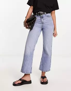 ASOS DESIGN – Easy – Голубые укороченные прямые джинсы