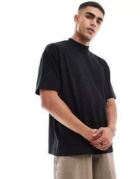 ASOS DESIGN Essential — футболка оверсайз с высоким воротником плотностью 240 г/м