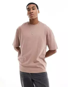 ASOS DESIGN – Essential – коричневая футболка oversize, 240 г/м
