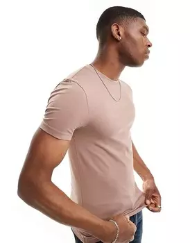 ASOS DESIGN – Essential – коричневая футболка выгодного кроя