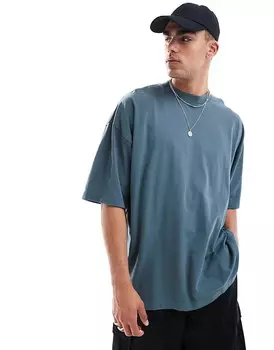 ASOS DESIGN – Essential – плотная футболка графитового цвета очень большого размера, плотностью 240 г/м