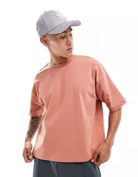ASOS DESIGN – Essential – плотная розовая футболка свободного кроя, 240 г/м