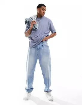 ASOS DESIGN – Essential – синяя футболка оверсайз