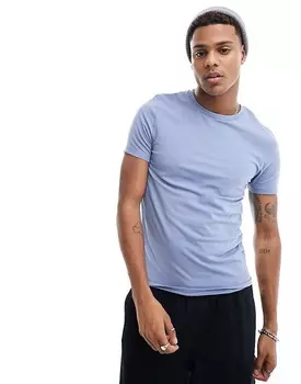 ASOS DESIGN – Essential – синяя футболка подчеркивающего фигуру кроя