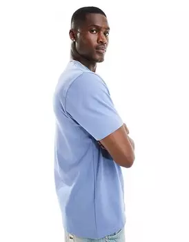 ASOS DESIGN – Essential – синяя футболка с круглым вырезом, 240 г/м