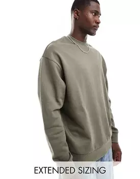 ASOS DESIGN – Essential – толстовка оверсайз цвета хаки