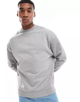ASOS DESIGN – Essential – толстовка оверсайз серого меланжевого цвета