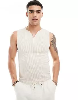 ASOS DESIGN – фактурная футболка в приятную полоску