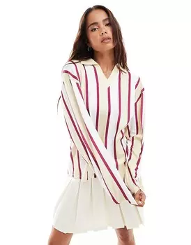 ASOS DESIGN – футболка для студенческого футбола в желтую полоску