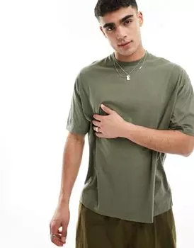 ASOS DESIGN – футболка оверсайз цвета хаки
