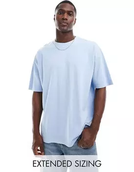 ASOS DESIGN – голубая плотная футболка оверсайз