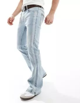 ASOS DESIGN – Голубые расклешенные джинсы