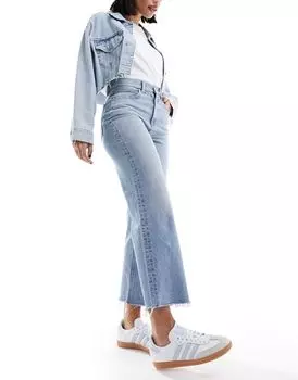 ASOS DESIGN – Голубые укороченные джинсы прямого кроя
