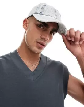 ASOS DESIGN – графитовый топ без рукавов оверсайз с V-образным вырезом