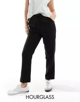 ASOS DESIGN Hourglass — строгие черные брюки длиной до щиколотки