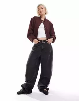 ASOS DESIGN - Элегантная куртка-бомбер бордового цвета